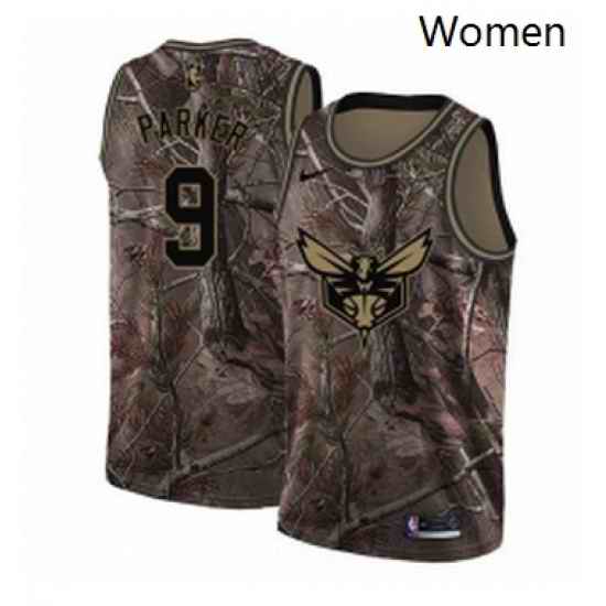 Womens Nike Charlotte Hornets 9 Tony Parker Swingman Camo Realtree Collection NBA Jersey